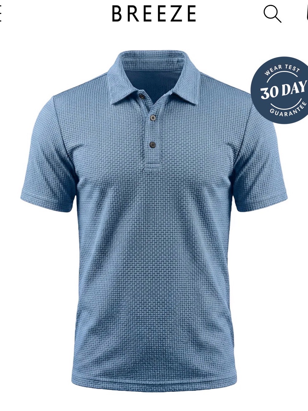 NWT Breeze Capri - Men's Coastal Blue Ultra Comfortable Polo Shirt